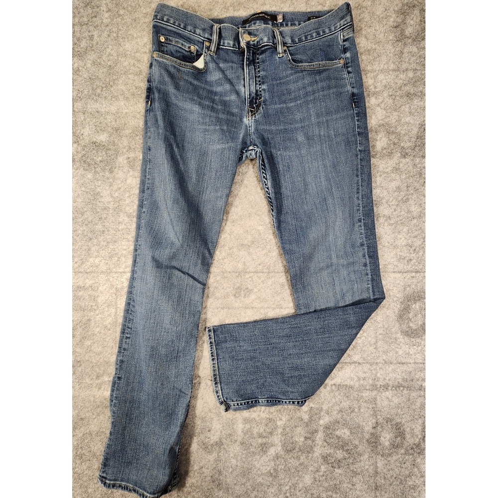 banana republic Jeans Mens Size 33x28 Blue stretch slim